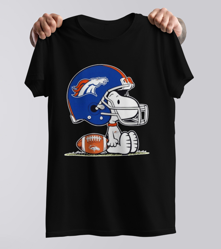 Peanuts Snoopy Denver Broncos Helmet Fan Favorite T-Shirt