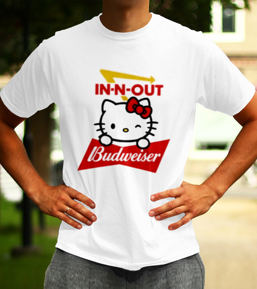 Hello Kitty In N Out Budweiser Combo T-Shirt