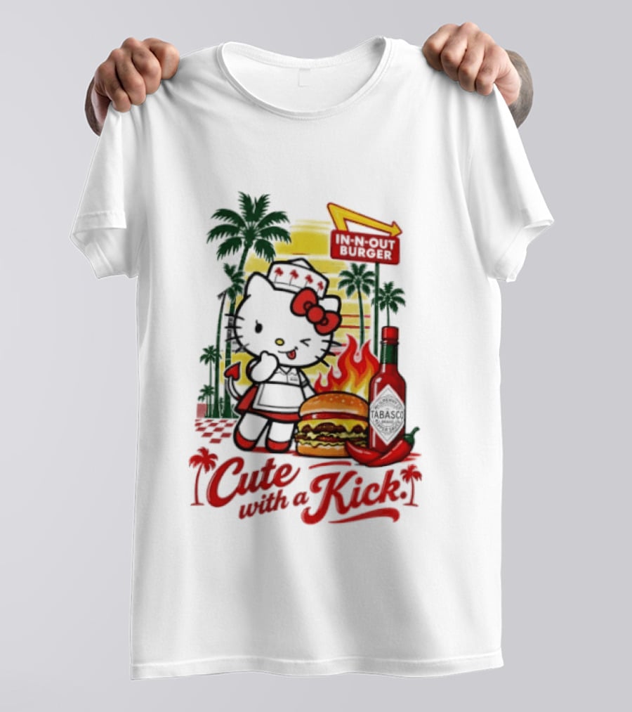 Hello Kitty In N Out Tabasco Cutie With A Kick Burger T-Shirt