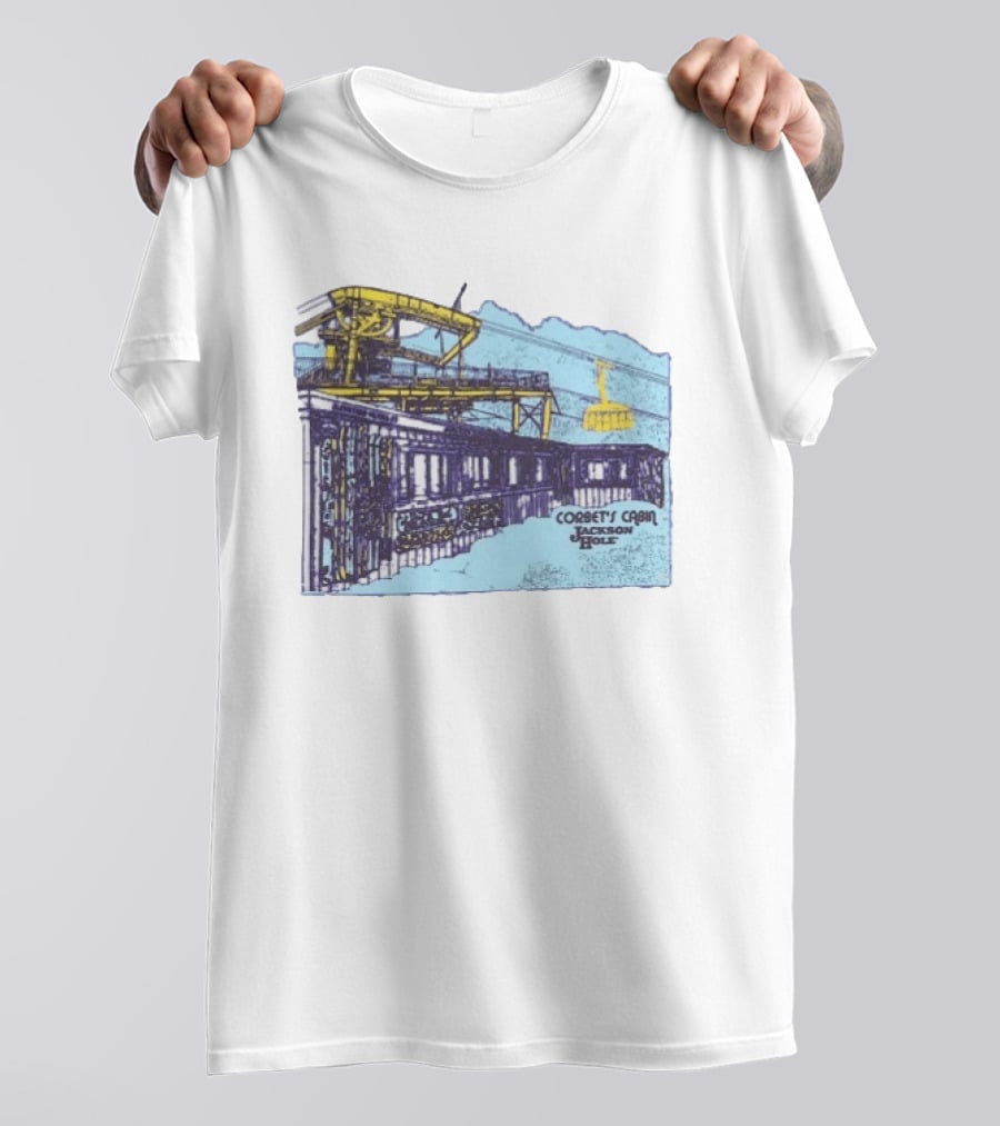 Jackson Hole Corbets Cabin Tram Wyoming Scenic Adventure T-Shirt