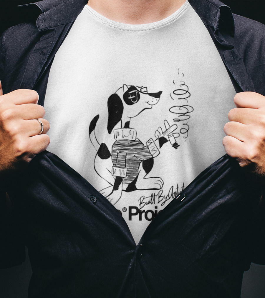 Nude Project Dogg Sweater Smoking Guitar T-Shirt