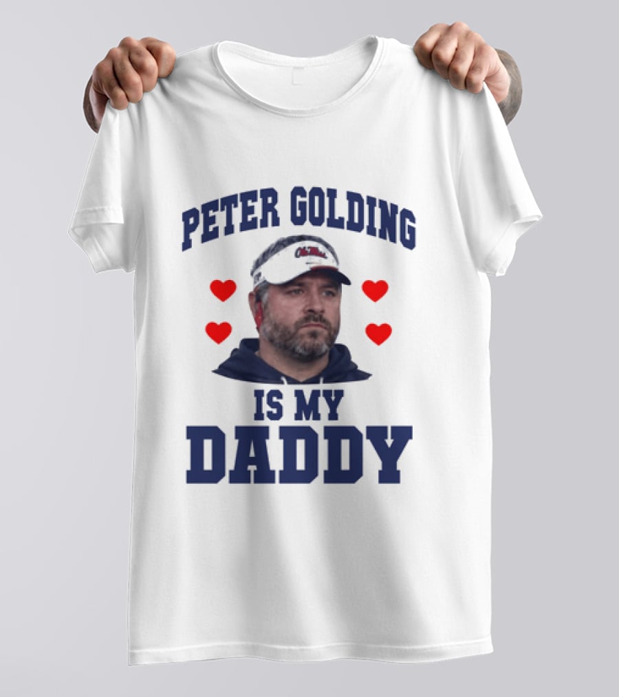 Peter Golding Is My Daddy Red Hearts T-Shirt