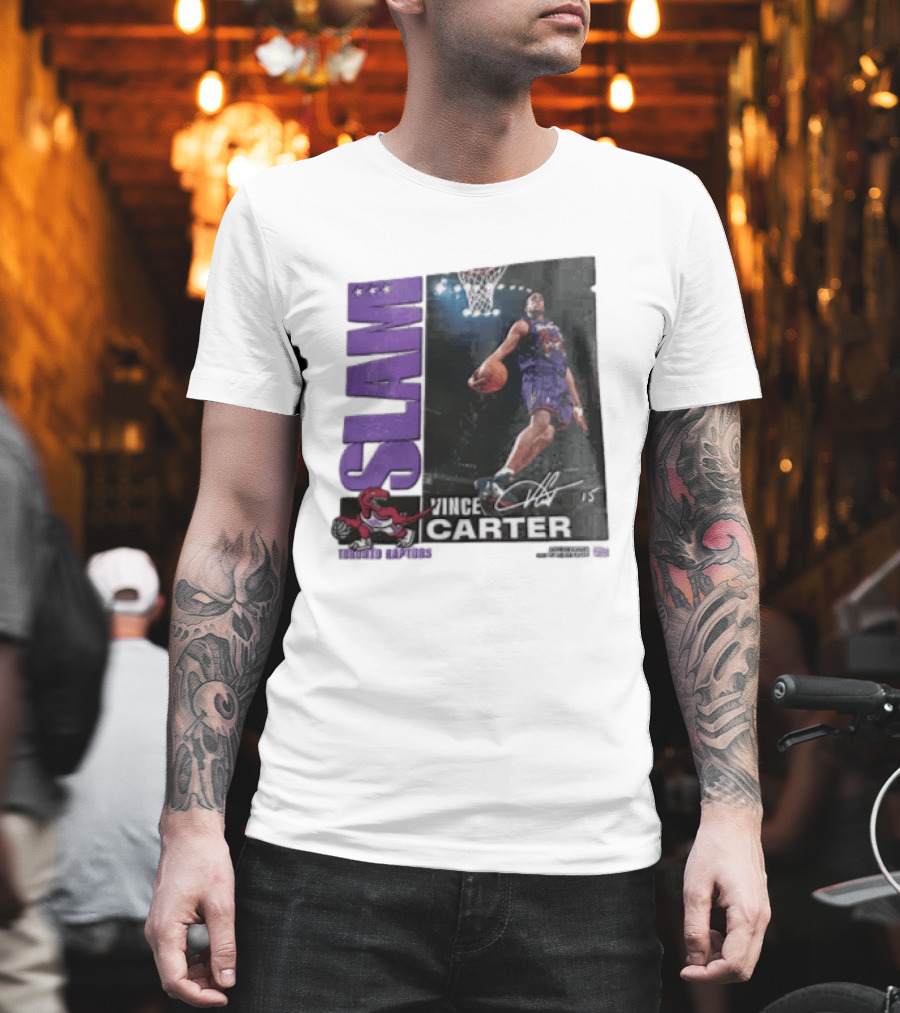SLAM Vince Carter Top 500 Toronto Raptors Dunk Basketball T-Shirt