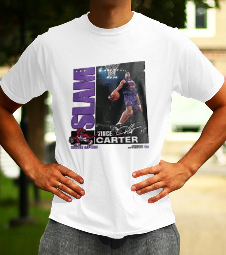 SLAM Vince Carter Top 500 Toronto Raptors Dunk Basketball T-Shirt