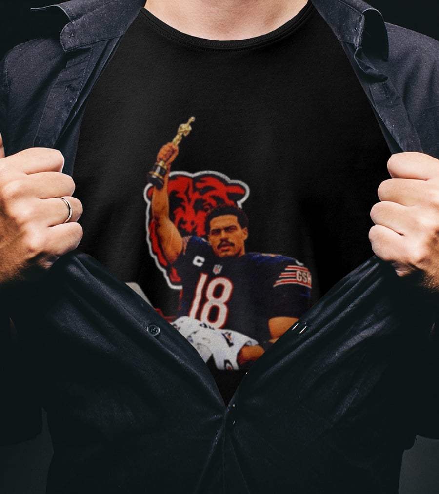 Caleb Williams Chicago Bears Oscar Meme Insight With Iconic Pose And Team Concept T-Shirt