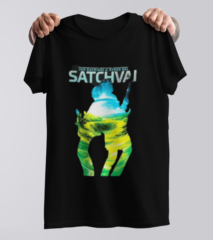 Joe Satriani Steve Vai Satch Vai Legendary Guitarists The Sea Of Emotion T-Shirt