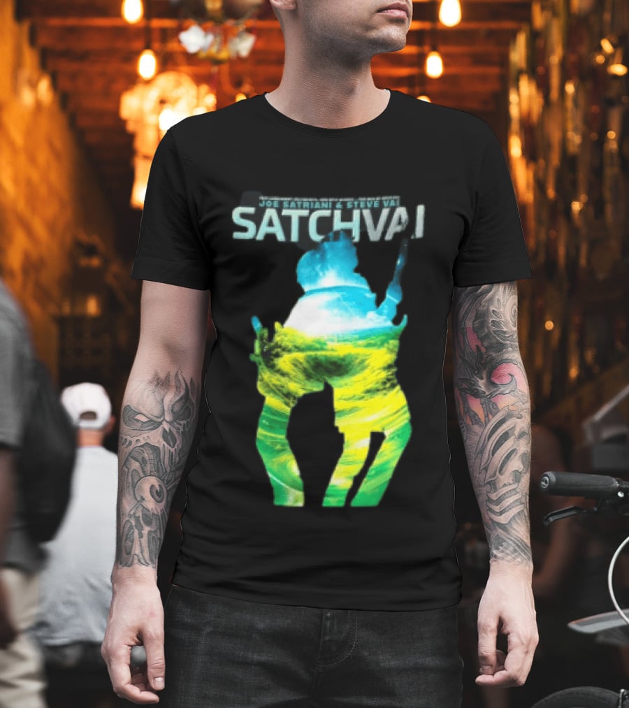 Joe Satriani Steve Vai Satch Vai Legendary Guitarists The Sea Of Emotion T-Shirt