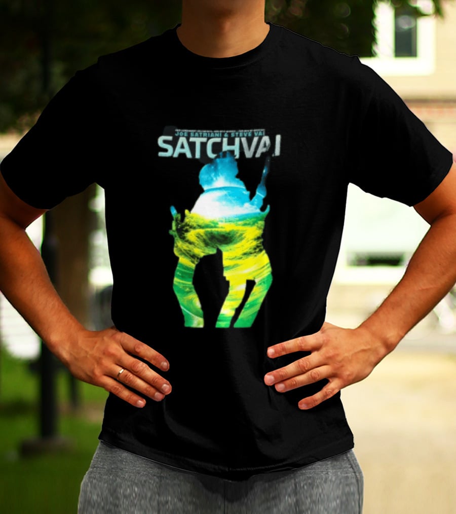 Joe Satriani Steve Vai Satch Vai Legendary Guitarists The Sea Of Emotion T-Shirt
