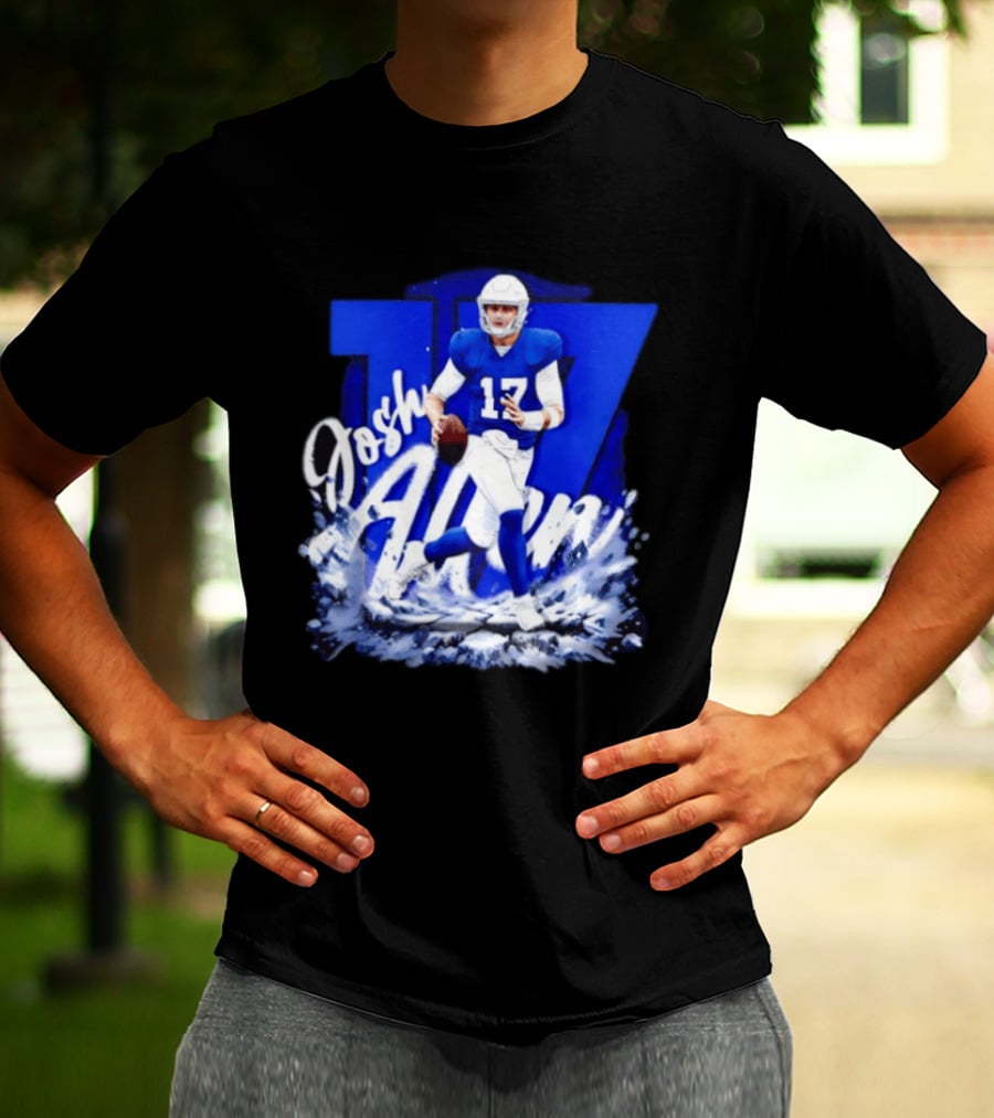 Josh Allen 17 Buffalo Bills Football Player Action T-Shirt