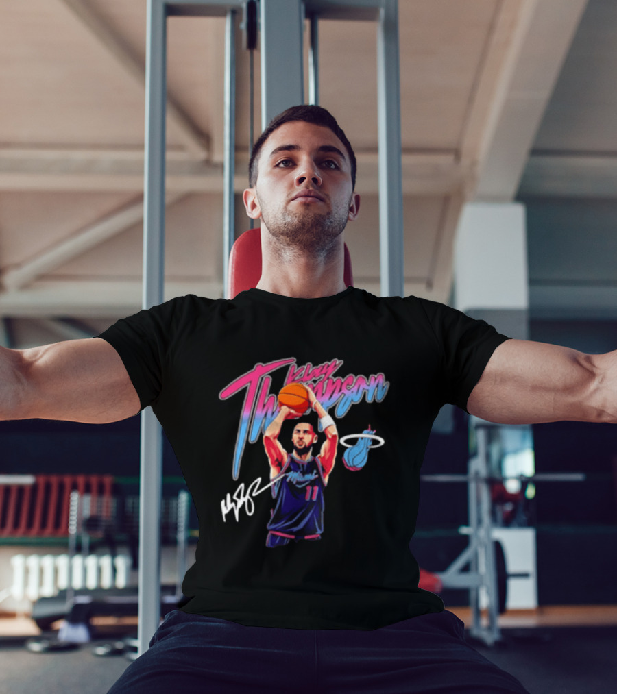 Klay Thompson Miami Heat Basketball Player Number 11 Signature T-Shirt