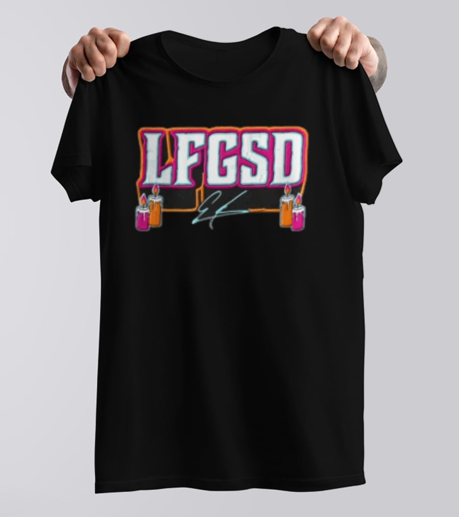 LFGSD Four Lit Candles Graffiti Signature T-Shirt