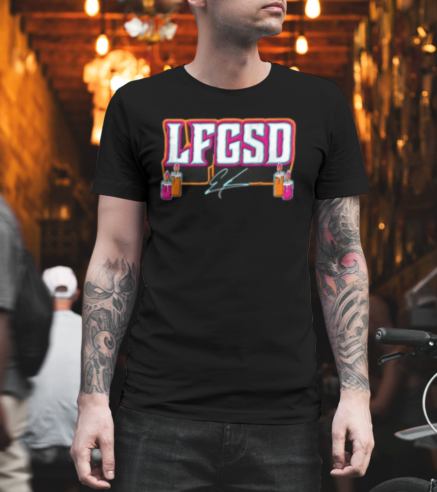 LFGSD Four Lit Candles Graffiti Signature T-Shirt
