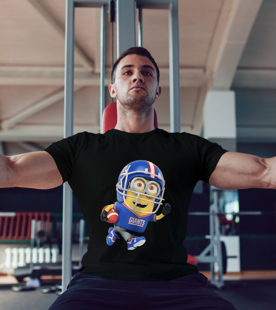 Minion Football Character New York Giants Collaboration T-Shirt
