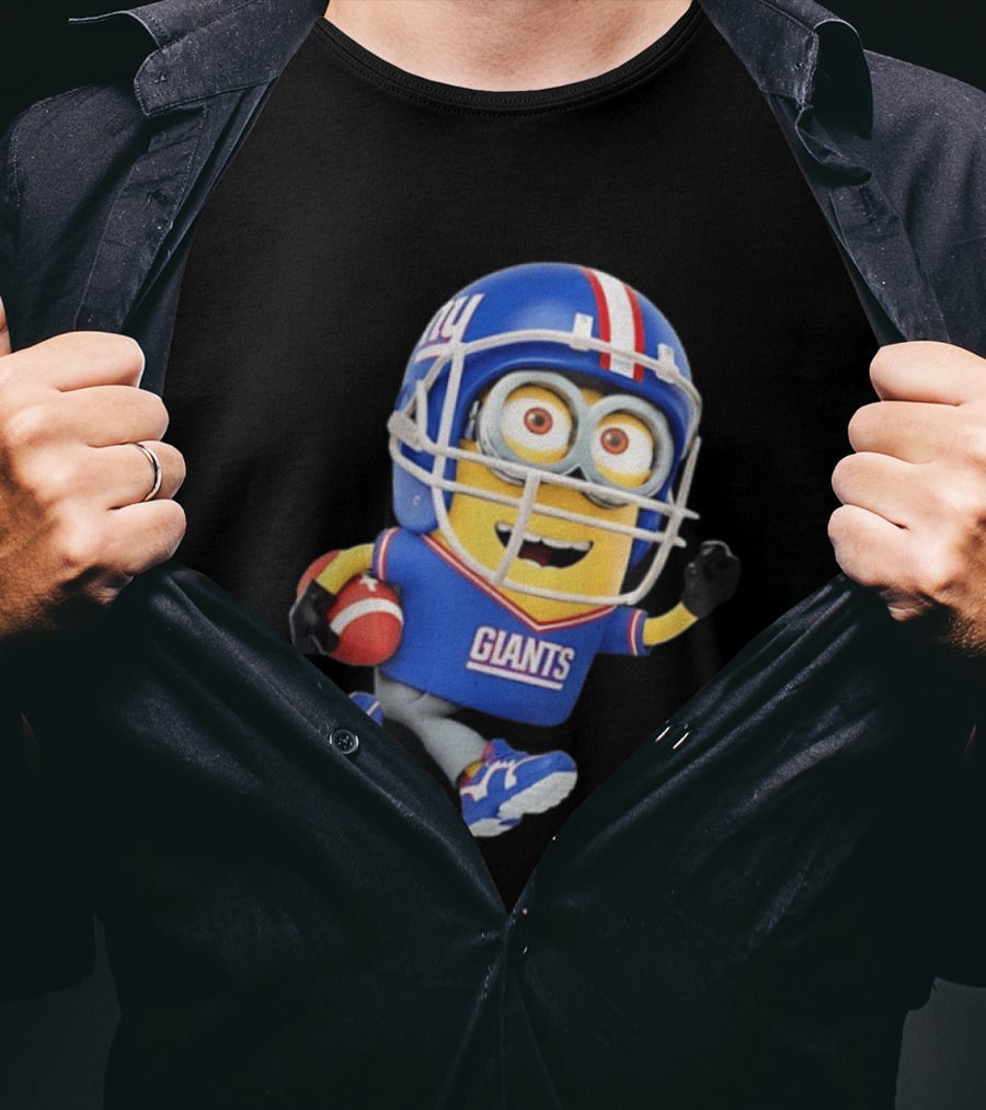 Minion Football Character New York Giants Collaboration T-Shirt