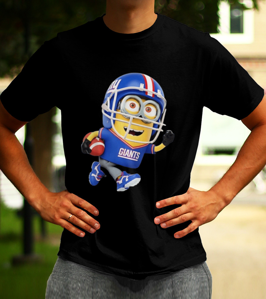 Minion Football Character New York Giants Collaboration T-Shirt