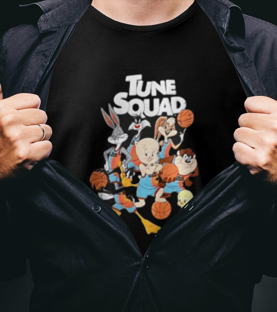 Tune Squad Looney Tunes Characters Basketball Space Jam T-Shirt