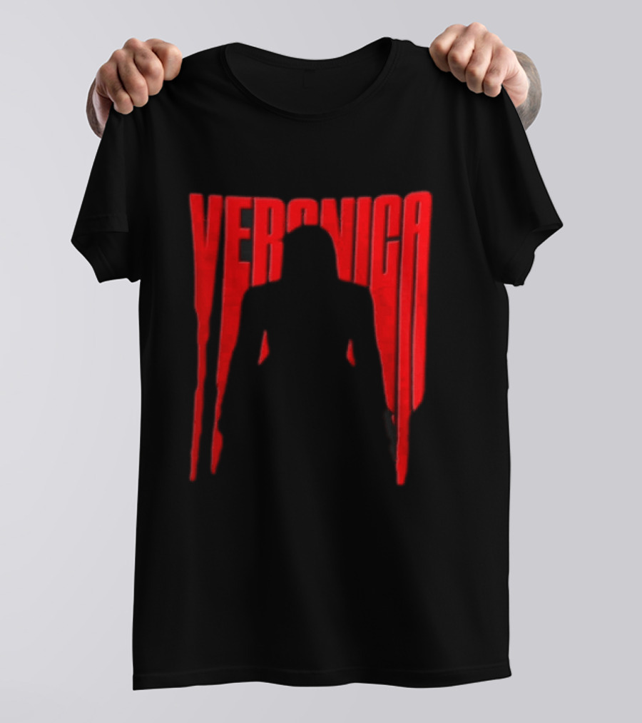 Veronica Red Dripping Font T-Shirt