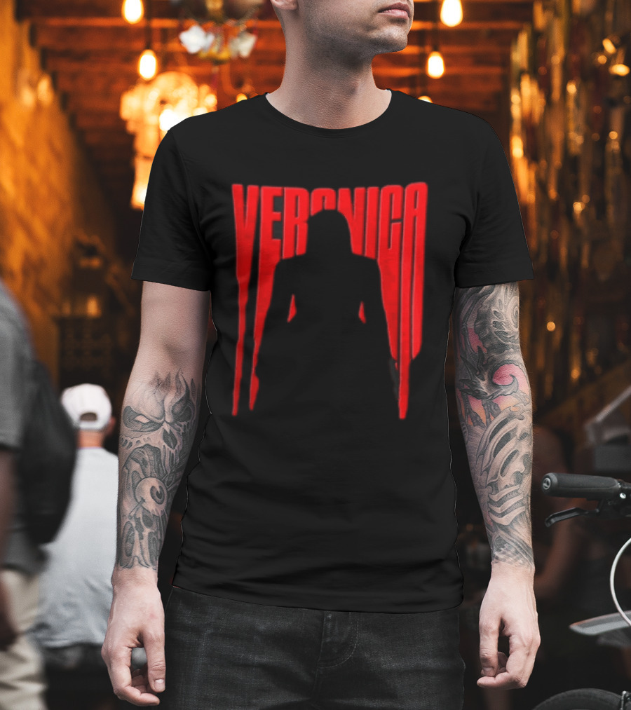 Veronica Red Dripping Font T-Shirt
