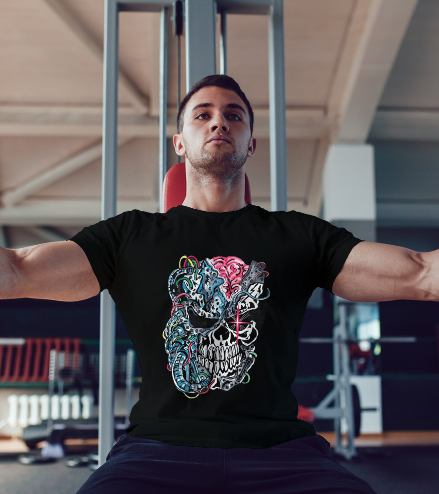 Warrenlotas Cybernetic Skull Art Piece T-Shirt
