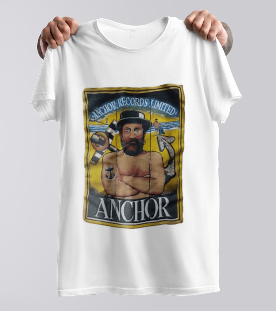 Anchor Records Limited Bearded Sailor With Tattooed Arms T-Shirt