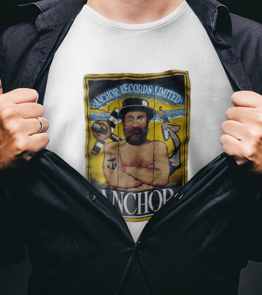 Anchor Records Limited Bearded Sailor With Tattooed Arms T-Shirt
