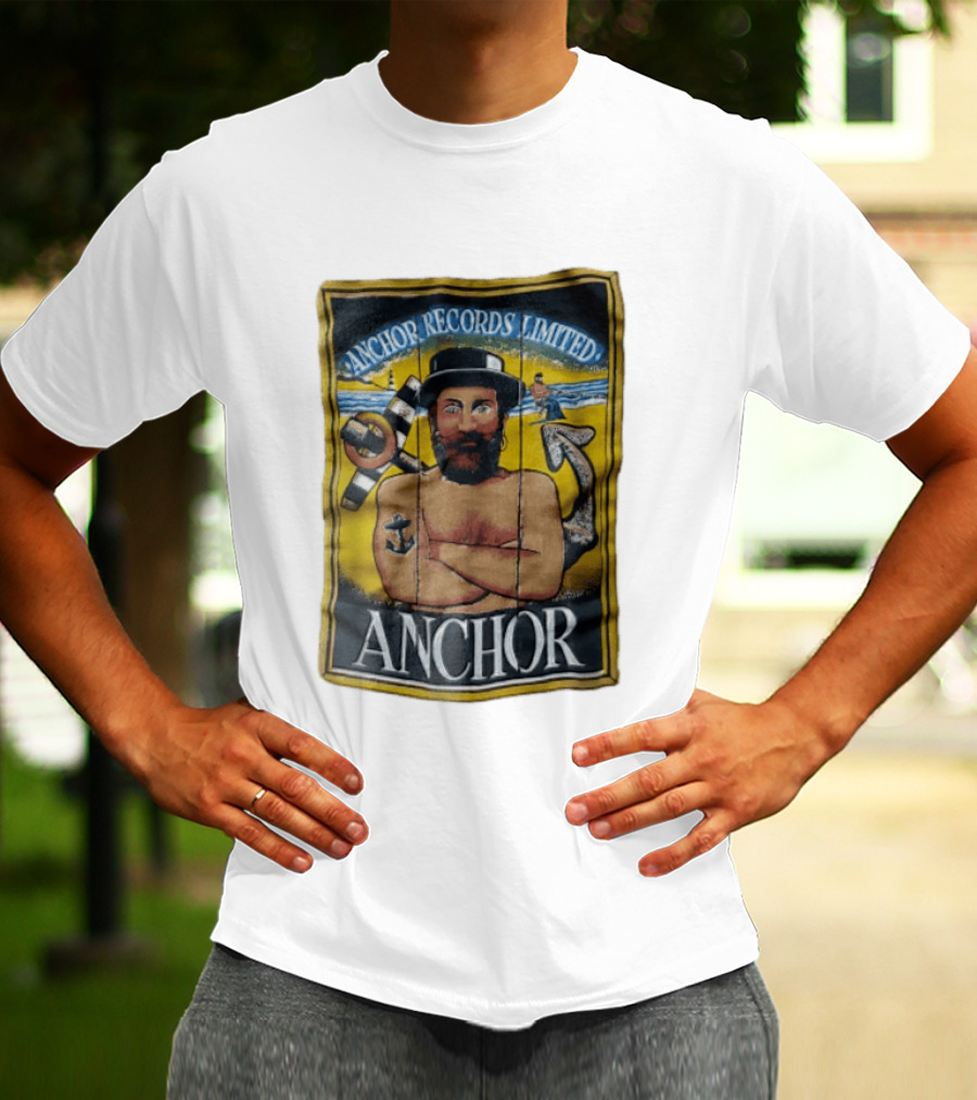 Anchor Records Limited Bearded Sailor With Tattooed Arms T-Shirt