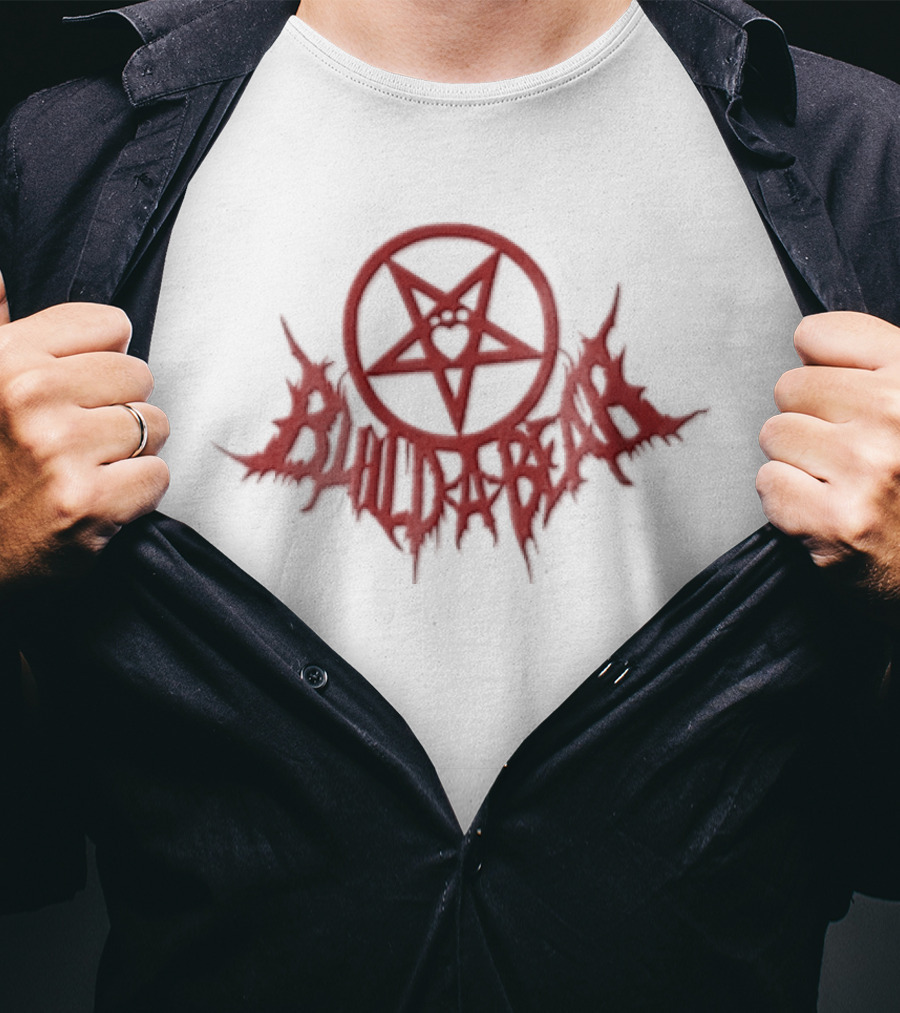 Build A Bear Red Pentagram Heart Paw T-Shirt