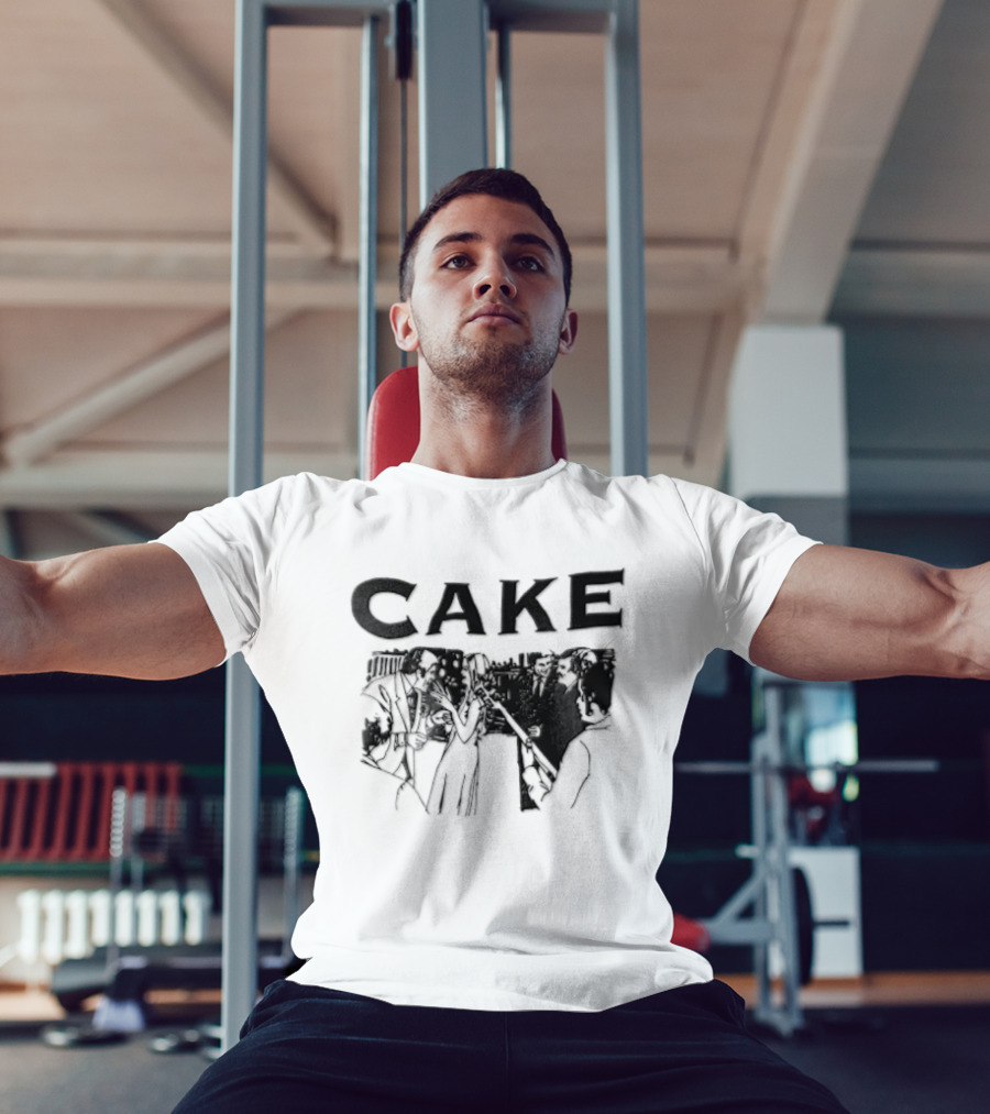 CAKE Band Silhouette In Suits With Instruments T-Shirt