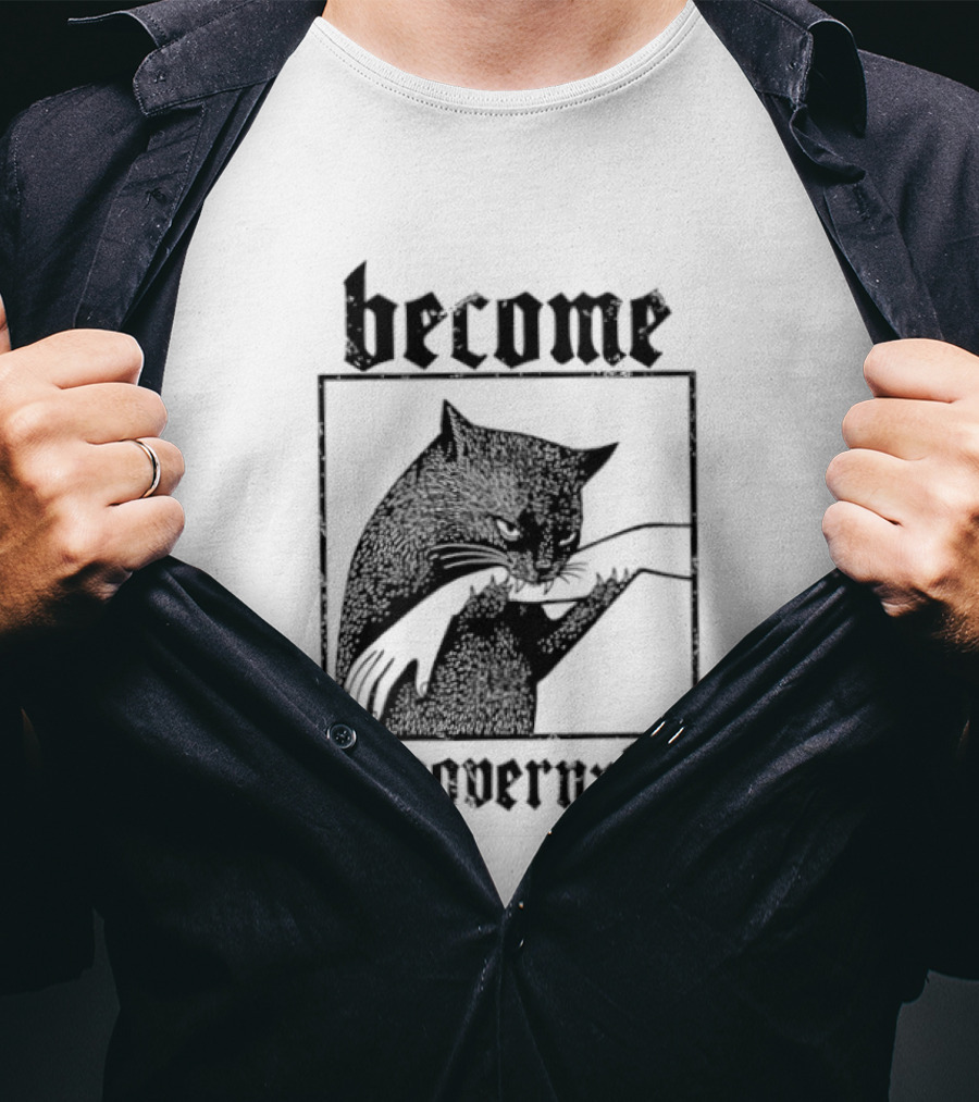 Become Ungovernable Cat Vintage Blackletter T-Shirt
