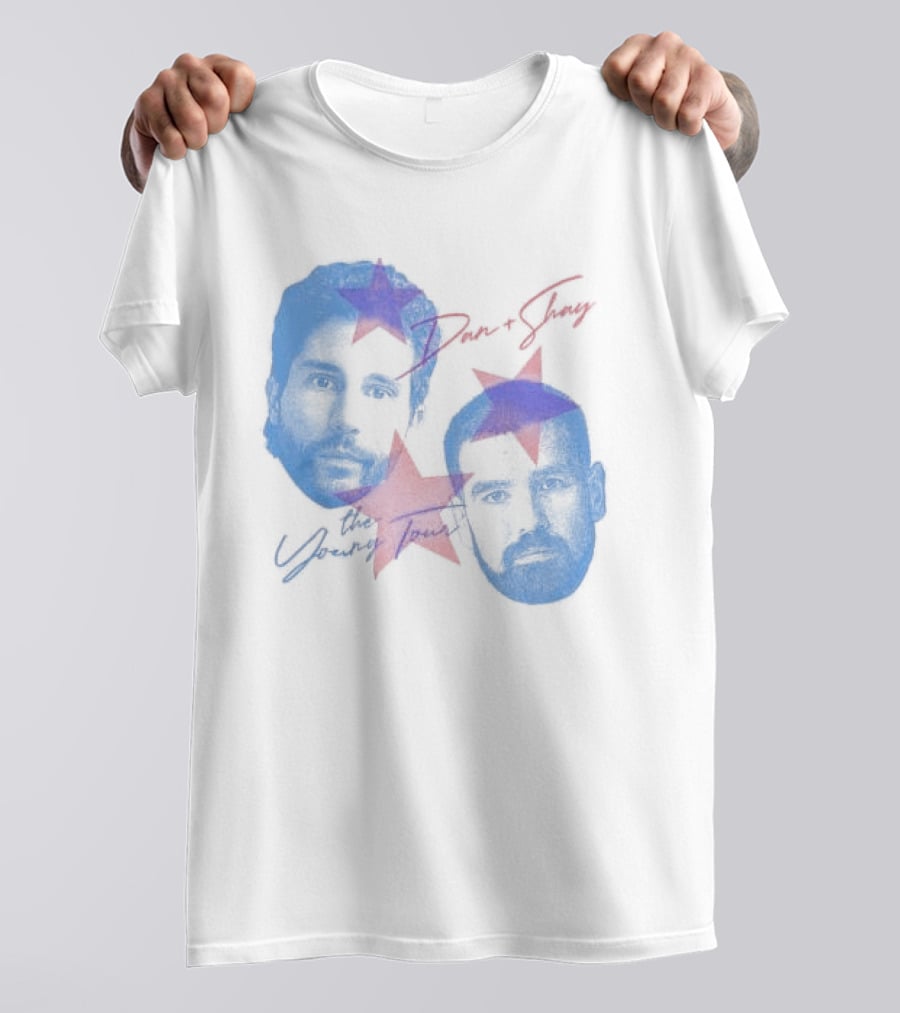Dan And Shay The Young Tour Crewneck Stars Faces T-Shirt