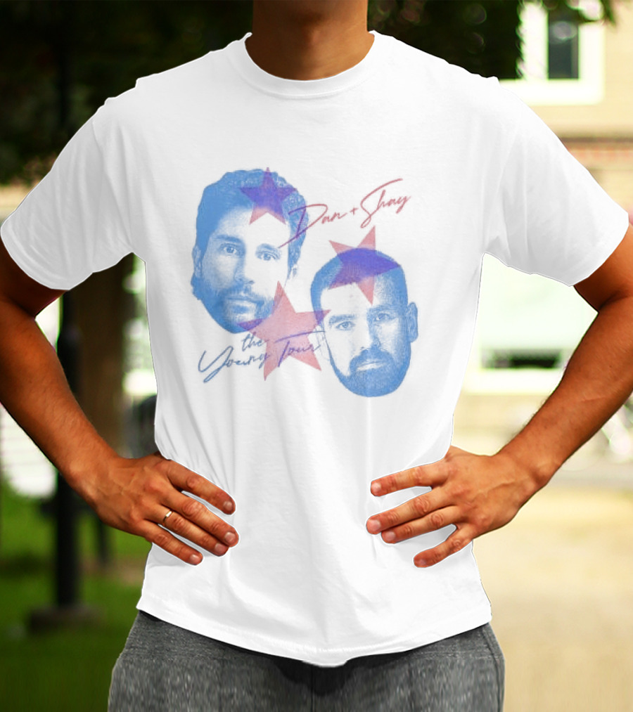 Dan And Shay The Young Tour Crewneck Stars Faces T-Shirt