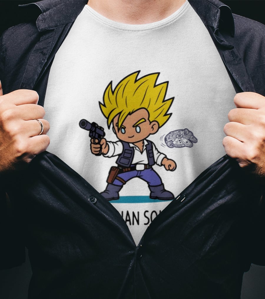 Gohan Solo Star Wars Dragon Ball Z Mashup Super Saiyan T-Shirt