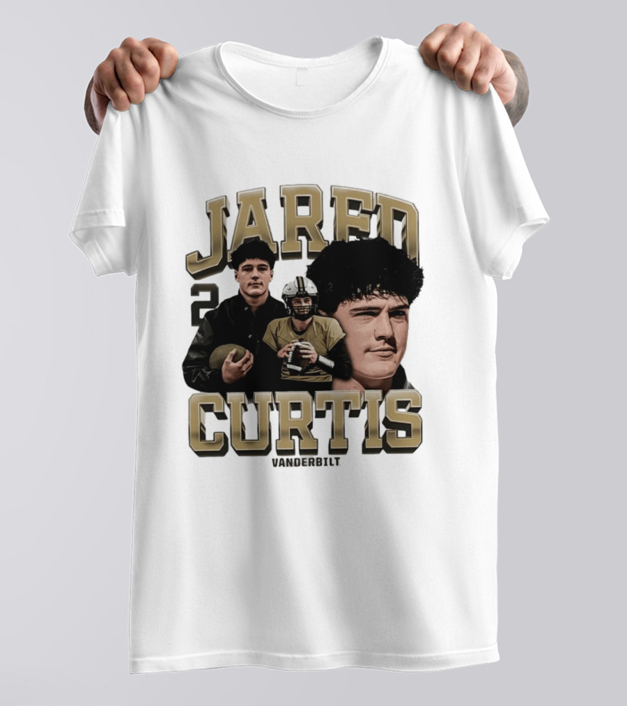Vanderbilt Jared Curtis Football No 2 Commodores Collage T-Shirt