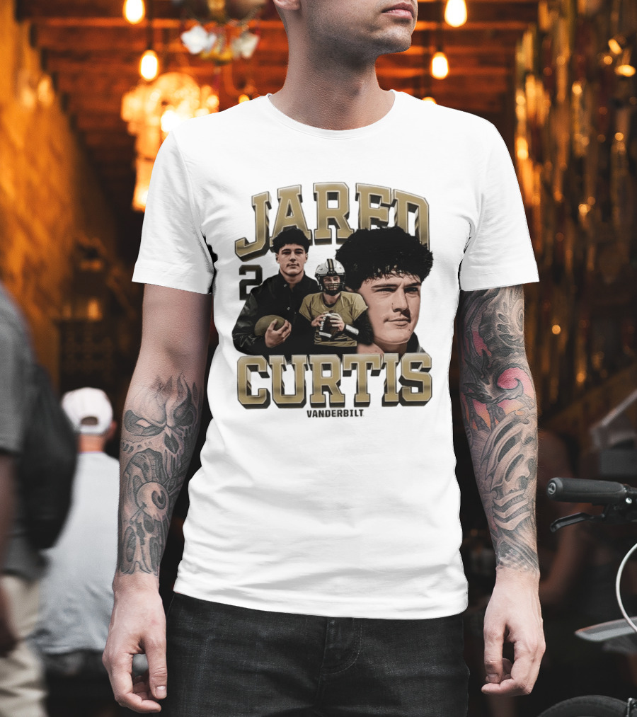 Vanderbilt Jared Curtis Football No 2 Commodores Collage T-Shirt