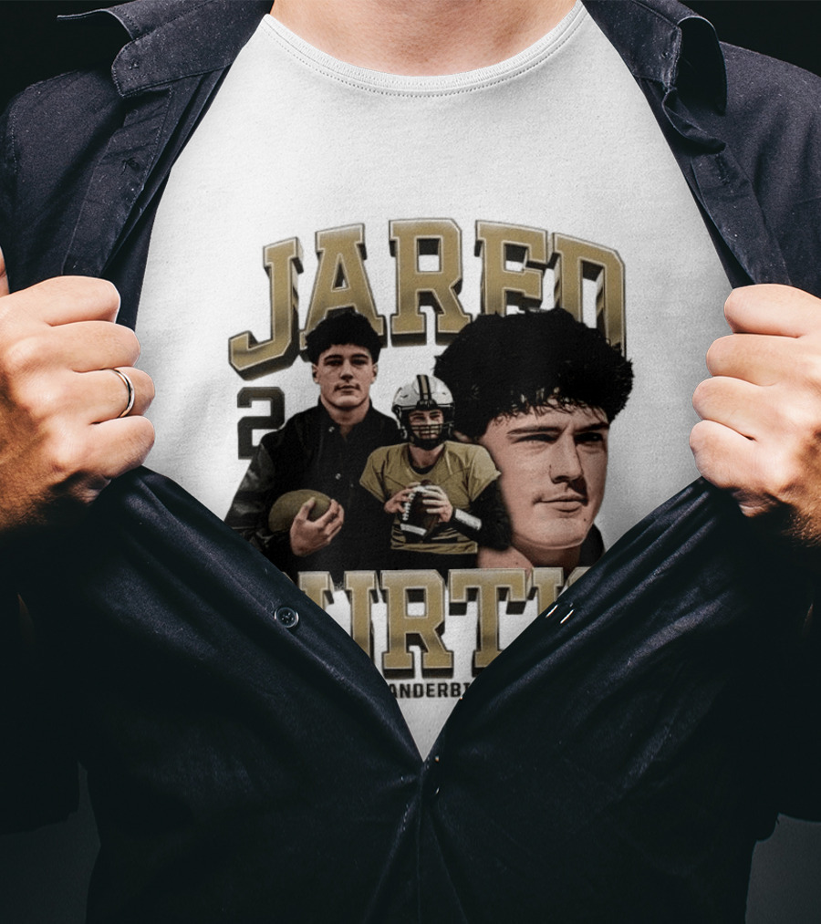 Vanderbilt Jared Curtis Football No 2 Commodores Collage T-Shirt