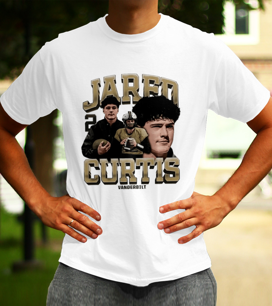 Vanderbilt Jared Curtis Football No 2 Commodores Collage T-Shirt