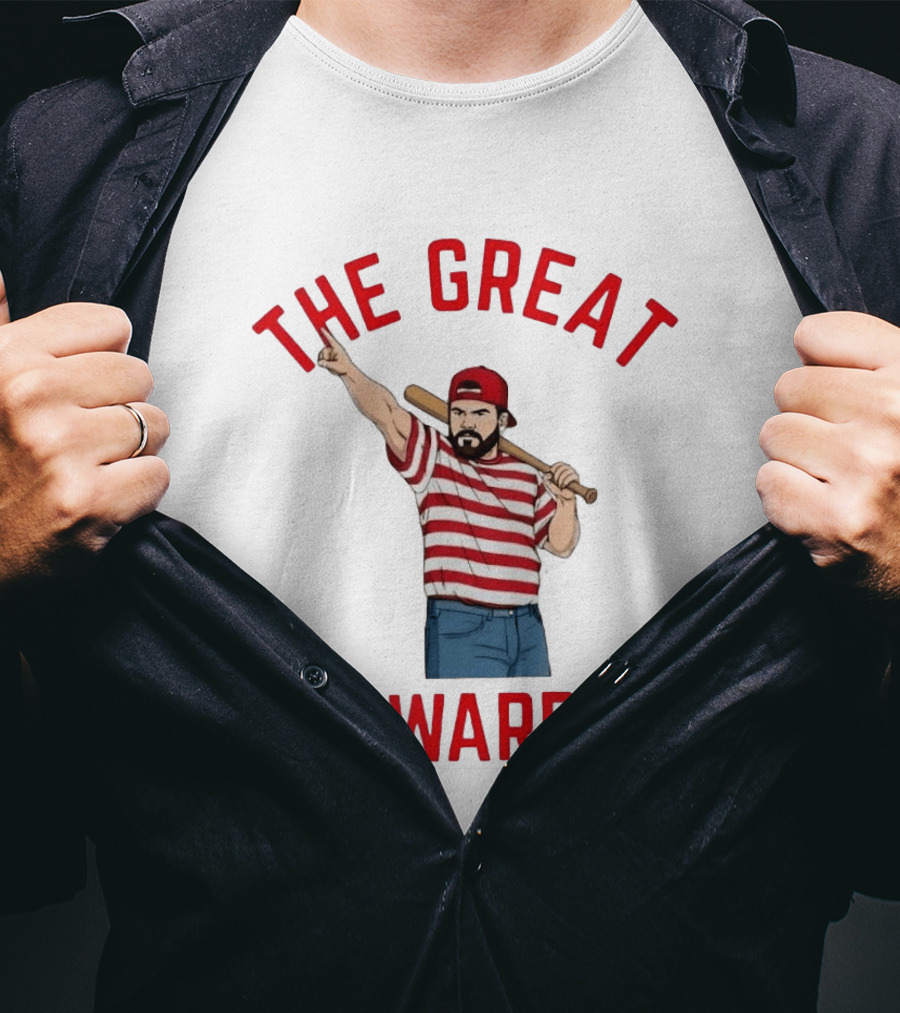 Philadelphia Phillies The Great Schwarbino Baseball Player Stripes And Bat T-Shirt