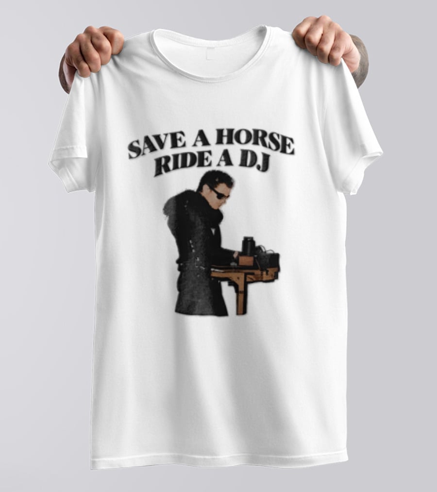 Save A Horse Ride A DJ Sunglasses Turntable Musician T-Shirt