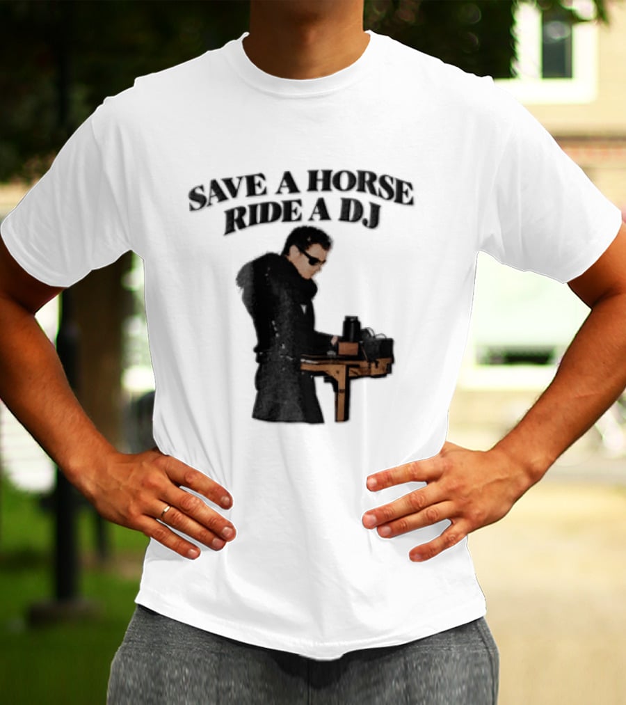 Save A Horse Ride A DJ Sunglasses Turntable Musician T-Shirt