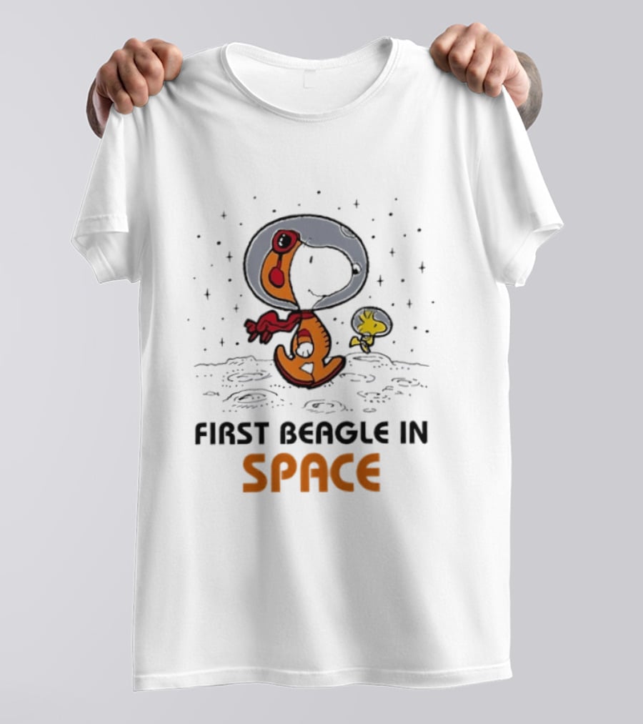 Snoopy And Woodstock First Beagle In Space Lunar Adventure T-Shirt