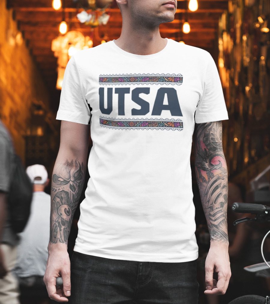 UTSA Hispanic Heritage Folk Roadrunners Floral Motif T-Shirt
