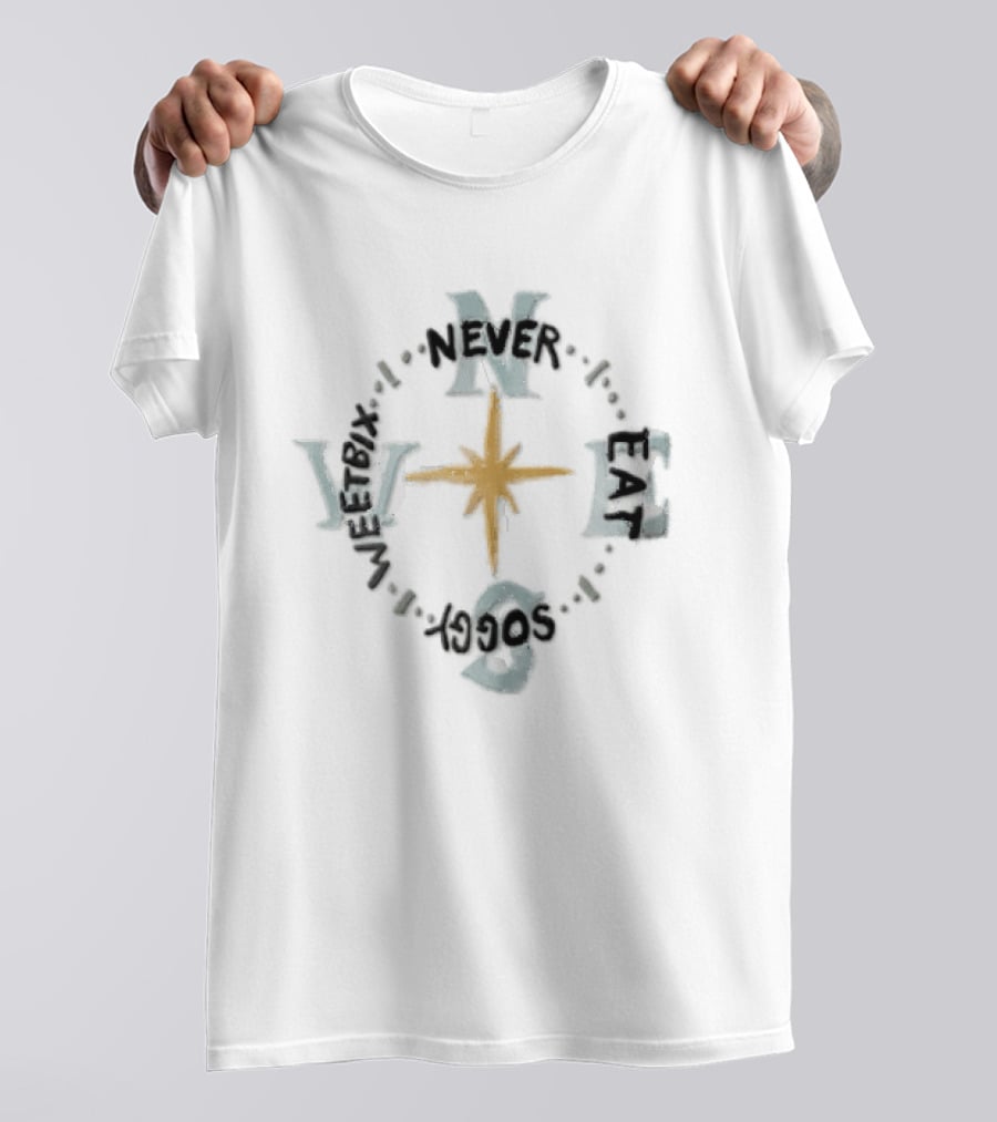 Weetbix Never Eat Soggy Compass Rose North East South West T-Shirt