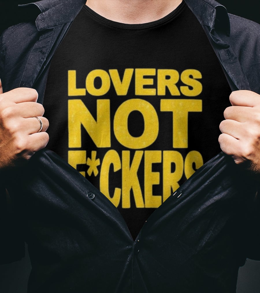 Lovers Not Fckers Bold Yellow T-Shirt
