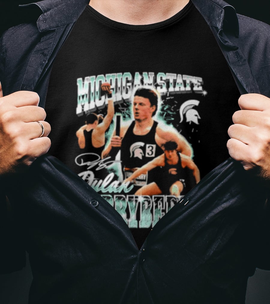 Michigan State Spartans Dylan Terryberry Player Collage T-Shirt
