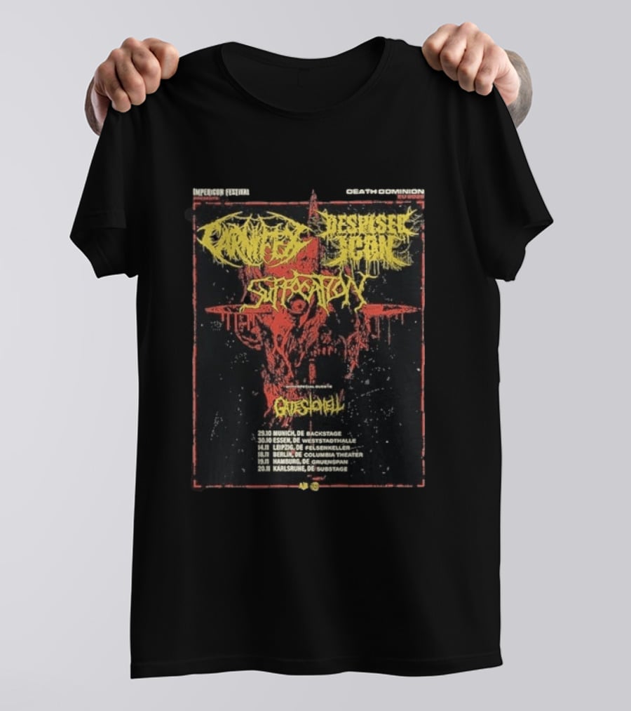Carnifex Despised Icon Event Death Dominion EU 2026 Impericon Festival Tour Dates In Deutschland T-Shirt