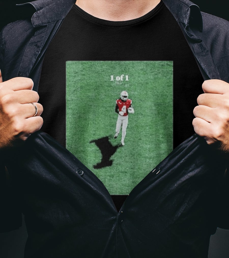 1 Of 1 Jeremiah Smith Ohio State Buckeyes Goat Shadow Football T-Shirt