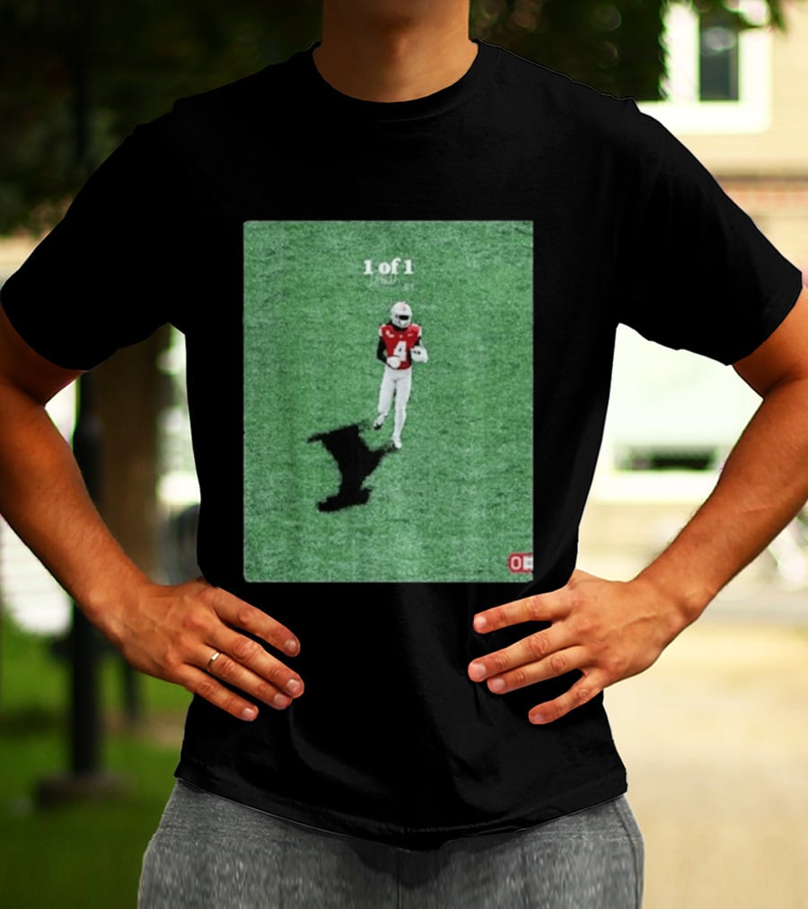 1 Of 1 Jeremiah Smith Ohio State Buckeyes Goat Shadow Football T-Shirt