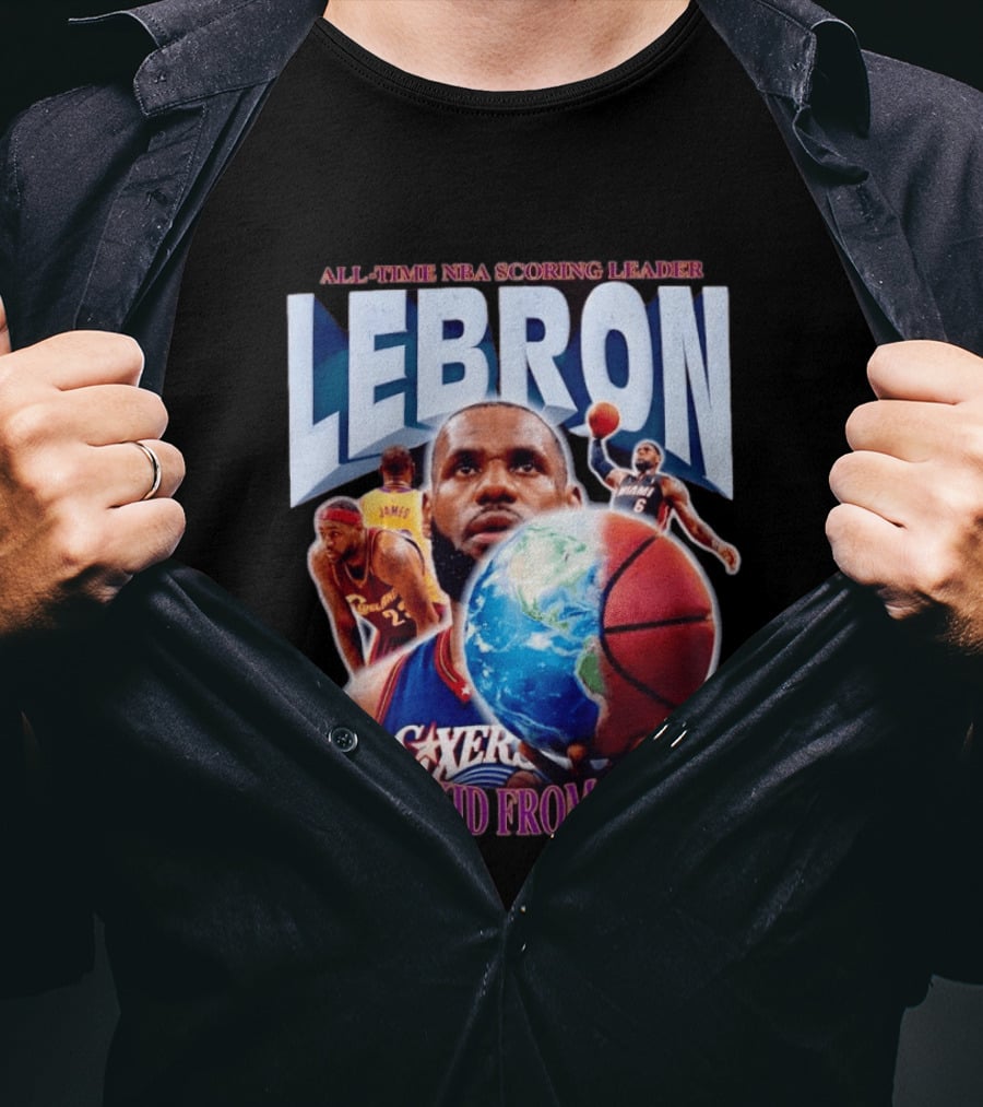 LeBron All Time NBA Scoring Leader Just A Kid From Akron T-Shirt