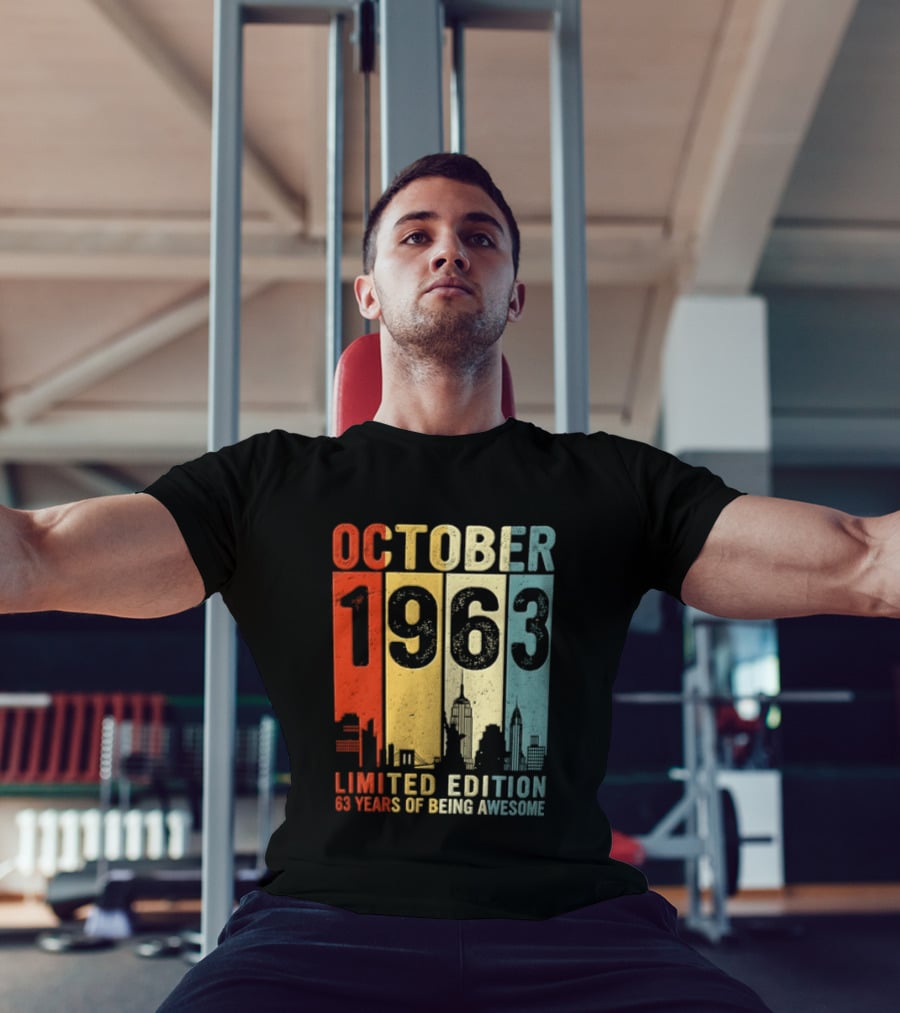 October 1963 Limited Edition 60 Years Of Being Awesome New York City Skyline T-Shirt