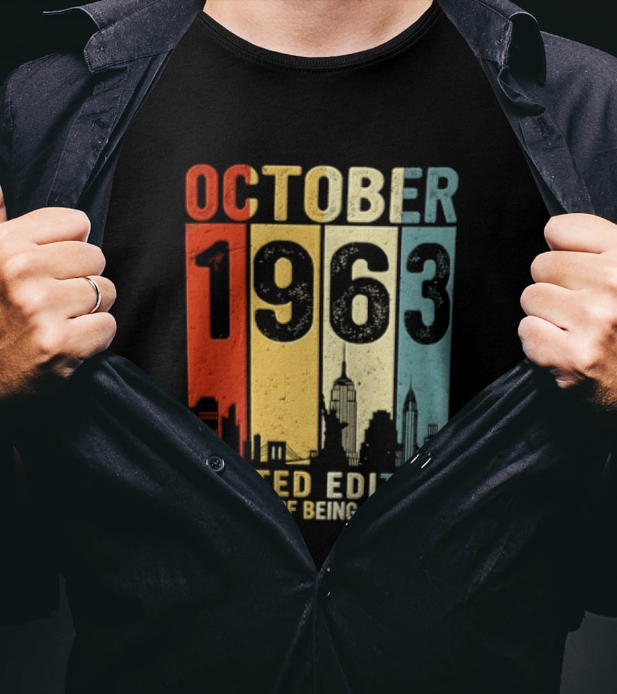 October 1963 Limited Edition 60 Years Of Being Awesome New York City Skyline T-Shirt